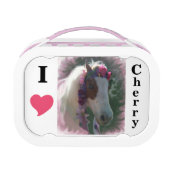 Yubo Lunchbox, Grey I Love Cherry (miniatuurpaard) Lunchbox (Voorkant)