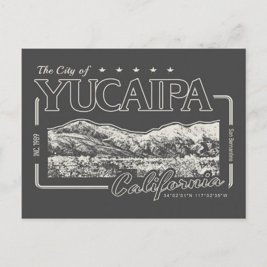 YUCAIPA - SAN BERNARDINO CALIFORNIË BRIEFKAART (Voorkant)