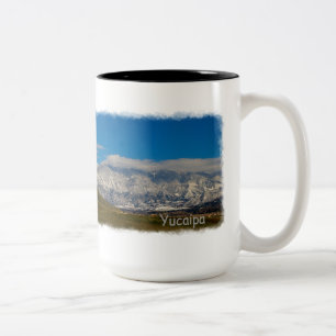 Yucaipa Valley Winter Tweekleurige Koffiemok