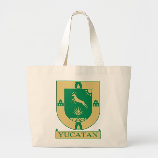 Yucatán Coat of Arms - Mexico Grote Tote Bag (Voorkant)
