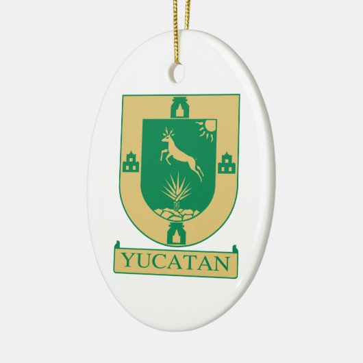 Yucatán Coat of Arms - Mexico Keramisch Ornament (Links)