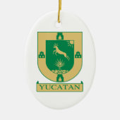 Yucatán Coat of Arms - Mexico Keramisch Ornament (Voorkant)