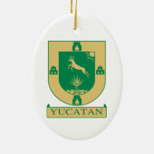 Yucatán Coat of Arms - Mexico Keramisch Ornament (Achterkant)