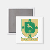 Yucatán Coat of Arms - Mexico Magnet (Voorkant / Achterkant)