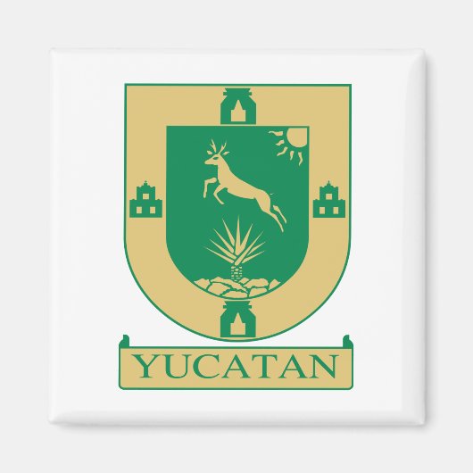 Yucatán Coat of Arms - Mexico Magnet (Voorkant)