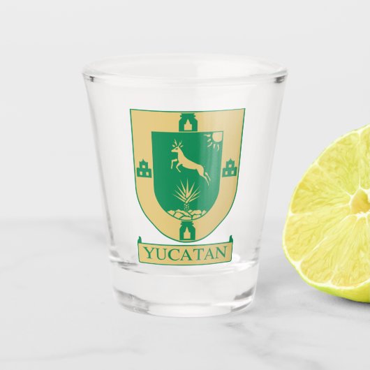 Yucatán Coat of Arms - Mexico Shot Glas (Voorkant)