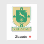 Yucatán Coat of Arms - Mexico Sticker (Vel)
