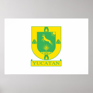 Yucatan, Mexicaanse vlag Poster