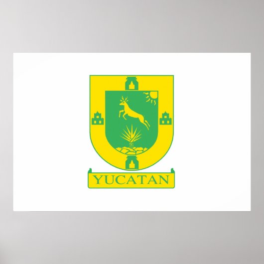 Yucatan, Mexicaanse vlag Poster (Voorkant)