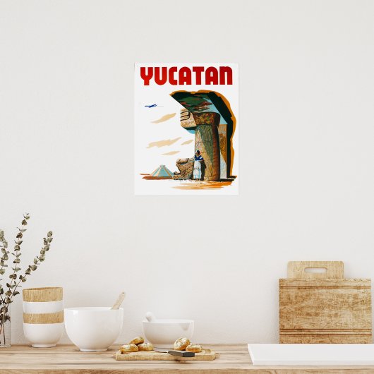  Yucatan Mexico Travel Poster (Keuken)