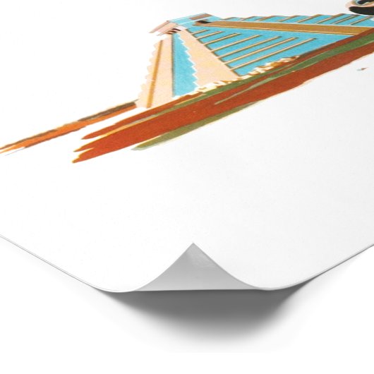  Yucatan Mexico Travel Poster (Hoek)