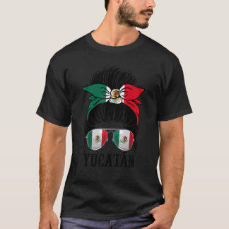 Yucatan Mexico trots Mexicaanse vlag Staat T-shirt