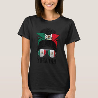 Yucatan Mexico trots Mexicaanse vlag staat T-shirt