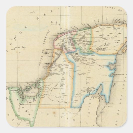 Yucatan, Mexico Vierkante Sticker (Voorkant)