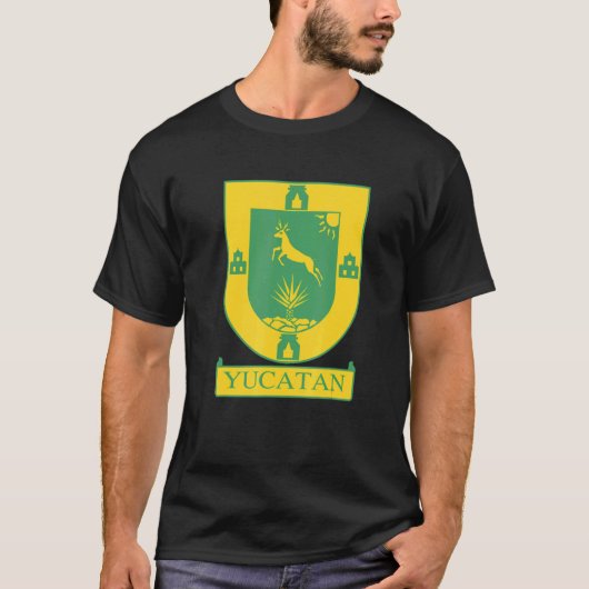 Yucatan Peninsula Mexico - wapenschild met Agave T-shirt (Voorkant)