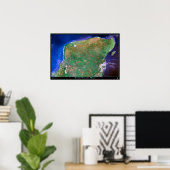Yucatan Peninsula, poster van de Mexicaanse satell (Thuiskantoor)