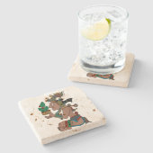 Yucatan Psychedelic Mexicano Visiones Stenen Onderzetter (Zijkant)