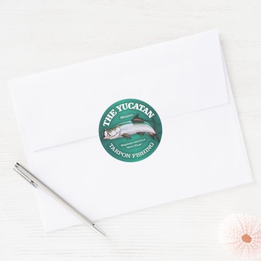 Yucatan (Tarpon) Ronde Sticker (Envelop)