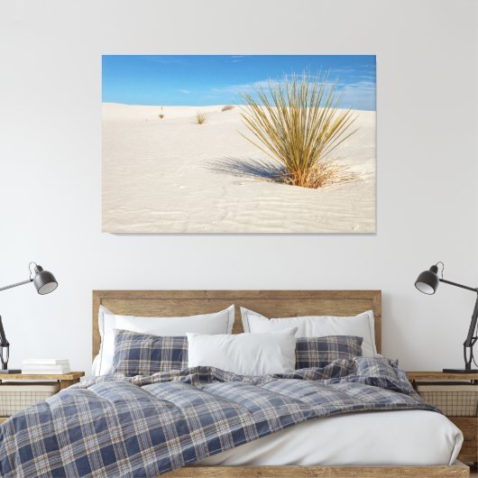 Yucca bij White Sands Canvas Afdruk (Insitu (Slaapkamer))