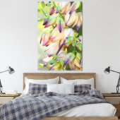 yucca bloemen omwikkeld doek canvas afdruk (Insitu (Slaapkamer))