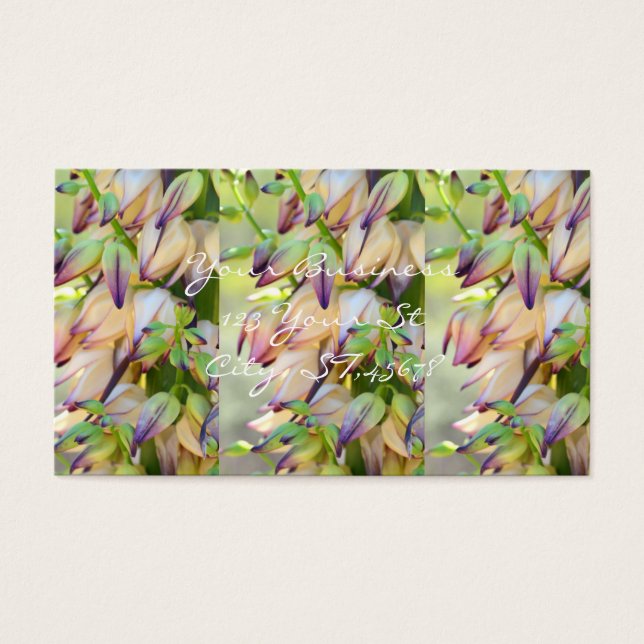 yucca-bloemen op maat visitekaartje (Voorkant)