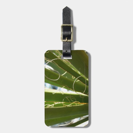 Yucca laat groene Natuur fotografie Bagagelabel (Voorkant verticaal)