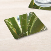 Yucca laat groene Natuur fotografie Kartonnen Onderzetters (Schuin)