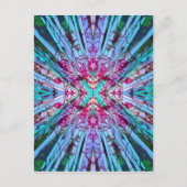 Yucca Op Art in Turquoise Briefkaart (Voorkant)