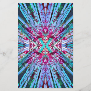 Yucca Op Art in Turquoise Briefpapier