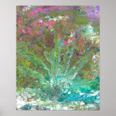 "Yucca Patio", acrylic, impressionism, art Poster (Voorkant)