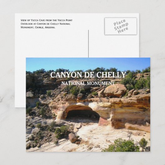 Yucca Point Overlook, Yucca Cave Canyon de Chelly Briefkaart (Voorkant / Achterkant)