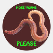 Yucky Worm Sticker (Voorkant)