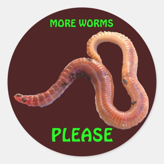 Yucky Worm Sticker (Voorkant)