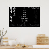 Yuen Kay Shan Wing Chun Inheritance Chart Wall Art Poster (Keuken)