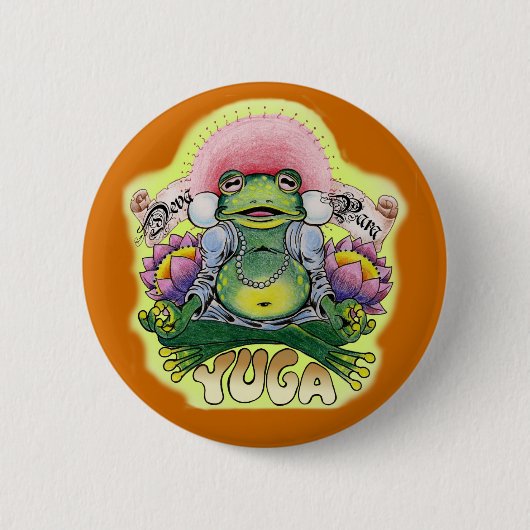 Yuga-Frosch Ronde Button 5,7 Cm (Voorkant)