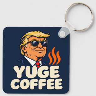 YUGE Coffee Shades Tweezijdig Aluminium Sleutelhanger