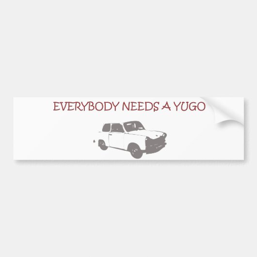 YUGO BUMPERSTICKER (Voorkant)