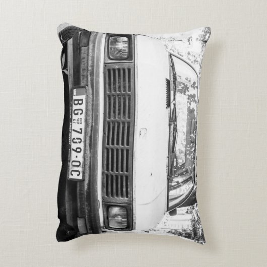 Yugo, oude joegoslavische auto accent kussen (Achterkant (Verticaal))