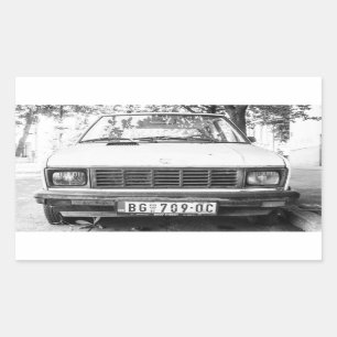 Yugo, oude joegoslavische auto rechthoekige sticker