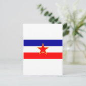 YUGOSLAVIA FLAG BRIEFKAART (Staand voorkant)