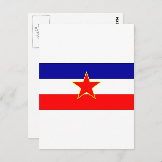 YUGOSLAVIA FLAG BRIEFKAART (Voorkant / Achterkant)