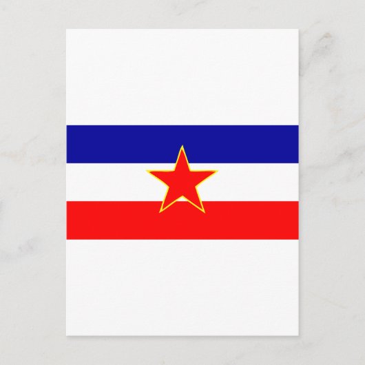 YUGOSLAVIA FLAG BRIEFKAART (Voorkant)