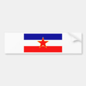 YUGOSLAVIA FLAG BUMPERSTICKER (Voorkant)