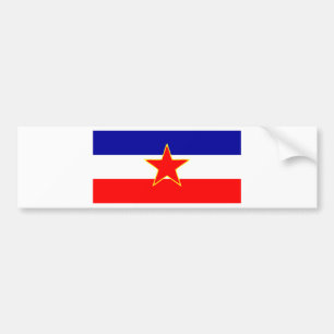 YUGOSLAVIA FLAG BUMPERSTICKER