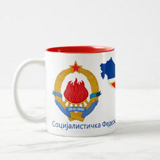 Yugoslavia Mug / Tasse Tweekleurige Koffiemok