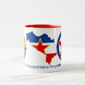 Yugoslavia Mug / Tasse Tweekleurige Koffiemok (Center)