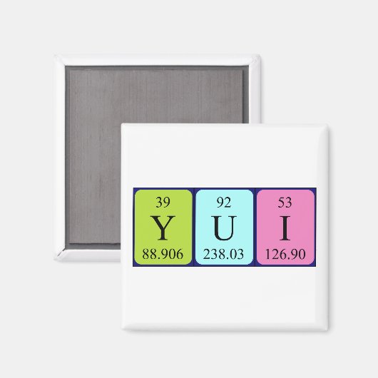 Yui periodieke table name magnet (Voorkant / Achterkant)
