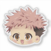 Yuji geïnspireerde chibi sticker (Voorkant)
