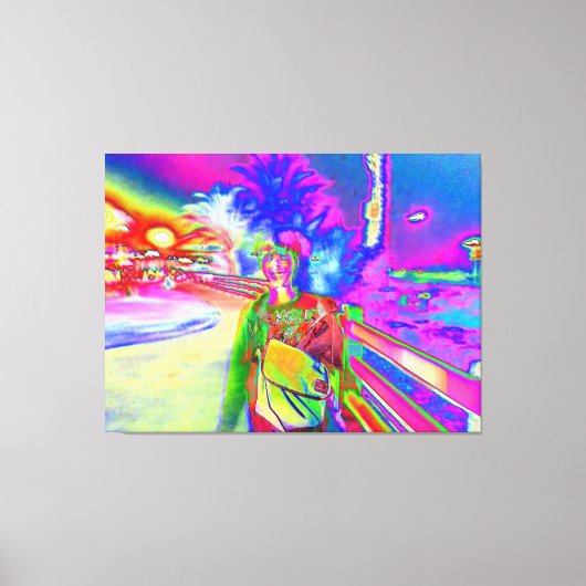 Yuji in Santa Monica Canvas Afdruk (Voorkant)