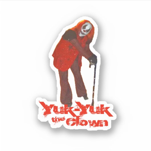 Yuk-Yuk De Clown Sticker (Voorkant)